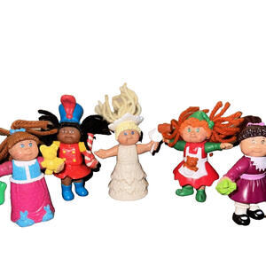 Vintage 90s Cabbage Patch Kid Dolls Mini McDonalds Toy Figurines Lot of 5